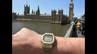 #090 G-Shock GMW-B5000PG-9 Gold Cornflake in London at Buckingham Palace 🇬🇧☀️