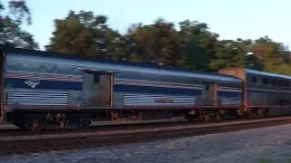 Heritage Baggage Car 1237 on Westbound Amtrak