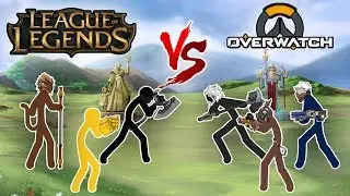 LEAGUE OF LEGENDS VS OVERWATCH EPISODE 2 - STICKFIGURE ANIMATION