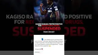 🚨 Kagiso Rabada is suspended 🚨