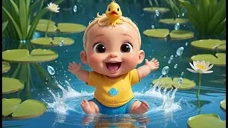 Baby Duck Splash and Learn | Fun Duck Song for Kids | Water Adventure Nursery Rhyme