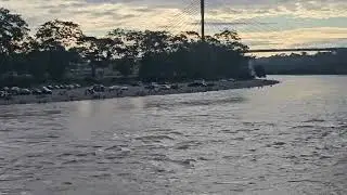 Playas en el R&iacute;o Aguarico, Lago Agrio, Ecuador