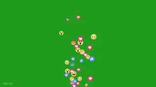 facebook live emojis particles  free green screen video