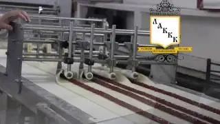Кондитерская линия ЛАККК. Устройство сложения теста. Плужки.