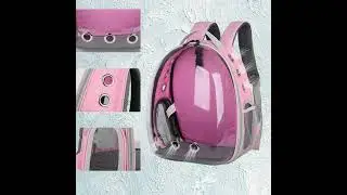 Astronaut Capsule Cat Backpack, Pink