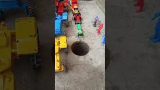 pushing jcb tractor car in pit 🚗🚜😍 #shorts #fm_toy #gadde #viral