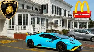 Lamborghini STO goes through Mcdonalds Drive Thru