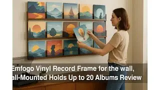 🎶 Emfogo Vinyl Record Frame for the wall, Wall-Mounted Holds Up to 20 Albums Review 🖼️