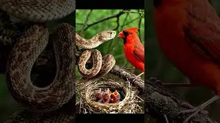The Snake Faced the Mother&hellip; and Hesitated 😱#WildlifeReality#WildlifeShorts#Shorts#YouTubeShorts