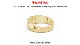 0.75 Ct Lab Diamond Men&rsquo;s Ring | 14K Yellow Gold Premium Style