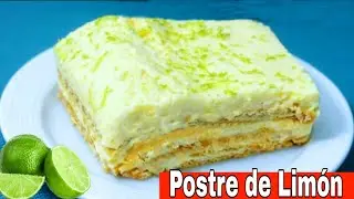 Postre de LIM&Oacute;N s&uacute;per CREMOSO sin HORNO  &iexcl;Delicioso f&aacute;cil y r&aacute;pido !