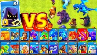 HEAD HUNTER VS ALL TROOPS !! 1v1 !! WHO WILL WIN ?!! | CLASH OF CLANS