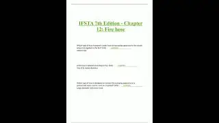 IFSTA 7th Edition Chapter 12 Fire hose 20232024
