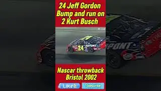 NASCAR: Джефф Гордон, 24-й гоночный матч, обгон и победа в Бристоле, 2002 год #nascar #racing