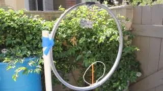 Bicycle Rim Magnetic Loop Ham Radio Antenna - Homebrew de KK6FUT