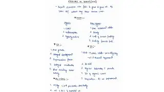 FAILURE TO THRIVE(FTT) NOTES | PEDIATRICS| ONE PAGE NOTES | 4TH PROFF | MBBS