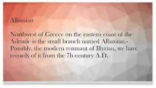Genetic Classification of Language; Indo-European Language Family