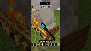 Bench in minecraft #minecraft #gaming #games #gamer