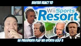 Buster Reacts to | US Presidents Play Wii Sports Golf 3