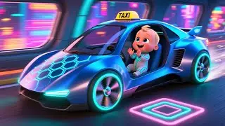 Turbo Tech Taxi Loop 🤖🚕🔁 | Robot Kids Song | Learn Colors and Looping Motion