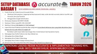 Setup 1: Database Accurate Online Tahun 2026 - Impor Akun & Setting Default Akun