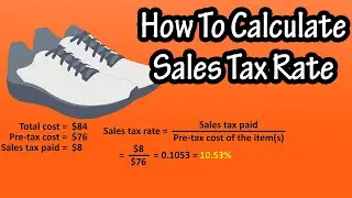 How To Calculate Find The Sales Tax Rate Or Percentage - Formula For Calculating Sales Tax Rate