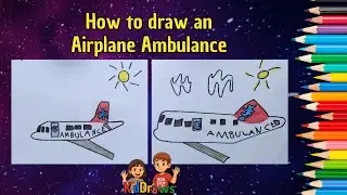 airplane ambulance/ How to draw airplane ambulance / drawing an airplane ambulance/kiddraws airplane