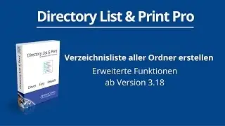 Mit Directory List & Print Verzeichnisliste aller Ordner erstellen