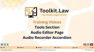 Record Legal Audio Securely with Toolkit.law&rsquo;s Audio Recorder Tool