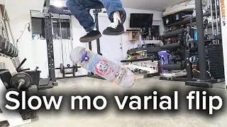 Super slow mo varial flip #skateboarding #skate #slowmo 