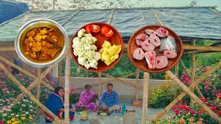 শোল মাছের তরকারি ফুলকপি আলু দিয়ে || sarkar kitchen | Cooking | গ্রামের রান্না