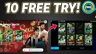 10 free try Efootball selection contract player signing. #efootball #efootballmobile #pes.