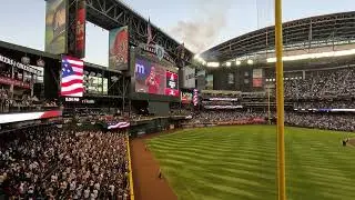 Arizona Diamondbacks vs LA dodgers national anthem and flyover