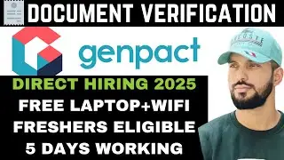 📄Genpact Document Verification Job💼 | High Paying Salary 💰 | Freshers Eligible 🎓 | Limited Openings⚡