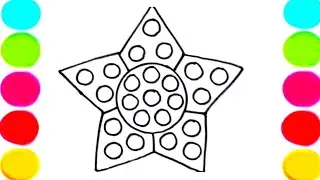 Star popit Drawing, Painting & Coloring For Kids and Toddlers_ Child Art #icecreamdrawing