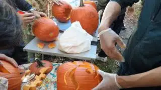 Yang's Korean Traditional mask Pumpkin carving