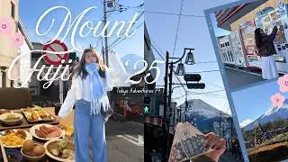 travel diaries✈️ : 3 days of exploring Mount Fuji (chureito pagoda, honcho street, lawson)