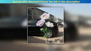 Deal 3pcs Giant Silk Yarn Gauze Gradient Poppy Artificial Flower Outdoor Party Backdrop Decoration&bull;