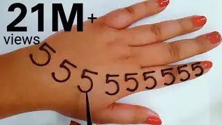 5 Beautiful Number Diwali mehndi design for hand | Easy Simple mehndi| Stylish Mehndi designs