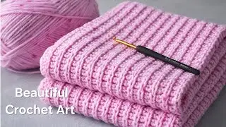 Just 2 Rows! This Easy Crochet Pattern Works for Scarves & Blankets 😍🧶