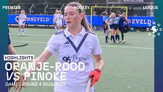 Oranje-Rood - Pinoké 🏑 Tulp Hoofdklasse Dames ‘24/’25 RONDE 4 | Samenvatting