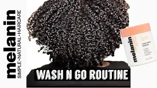 WASH N GO USING MELANIN HAIR CARE! | TYPE 4 HAIR