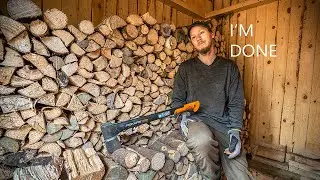 Chopping Firewood For Winter