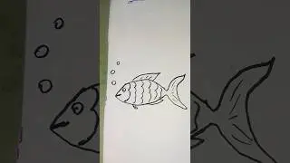 fish drawing easy for kids #kidsdrawing #trending #drawing #trendingshorts #shorts #fish #kids
