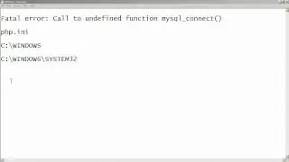 Fatal error Call to undefined function mysql_connect().avi
