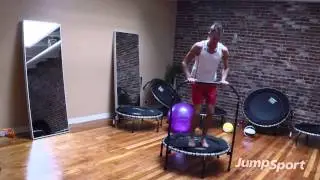 Fitness Trampoline Beginner Workout with Handle | Jeff McMullen, JumpSport Fitness