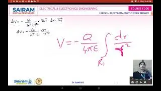 Lecture Video9 18EE45 Module 2 Parallel Plate Capacitor, Current Continuity equation Ramya K