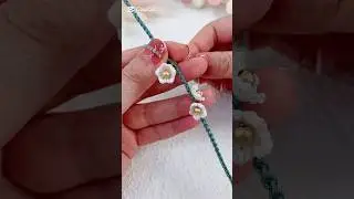 Elegant floral bracelet🌼 l easy handmade jewellery #jewelrymaking