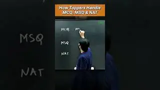 How Toppers handel MSQ, MCQ, NAT? #Shorts #GATE #GATEExam