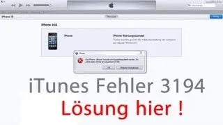 iTunes Fehler 3194 beheben: Fehler bei Wiederherstellung alle Versionen
